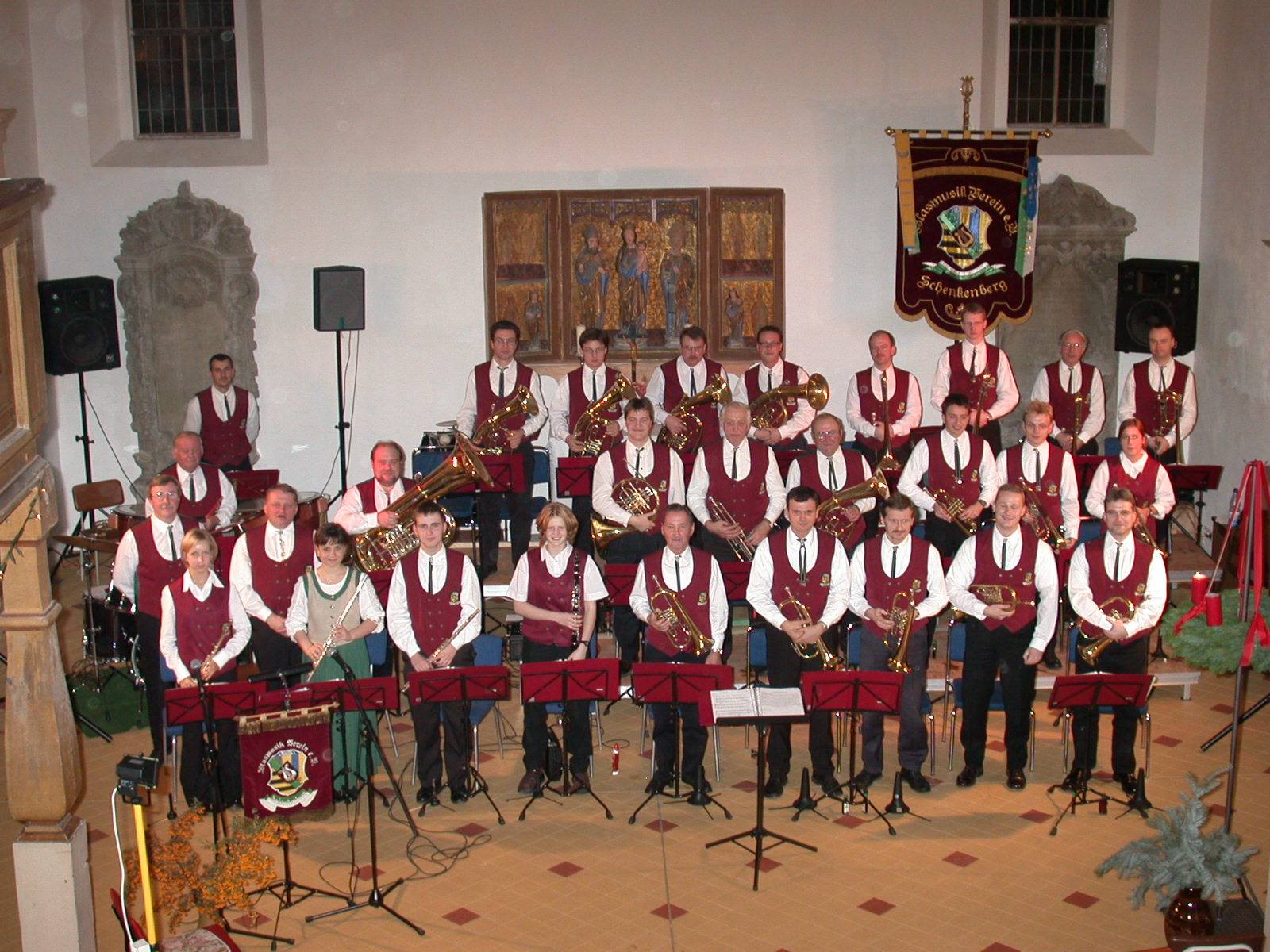 Gruppenfoto Schenkenberg 2002 - Blasmusikverein Schenkenberg e.V.
